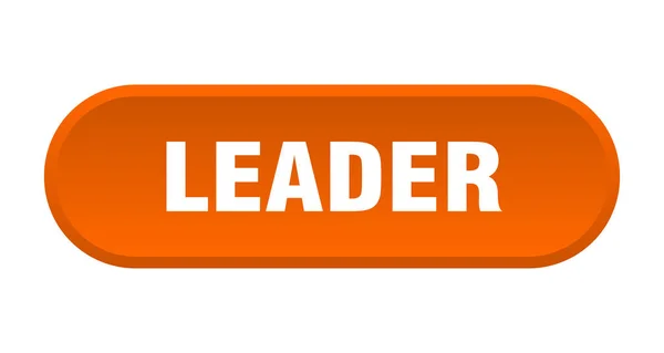 Leader button. leader rounded orange sign. leader — Stock Vector