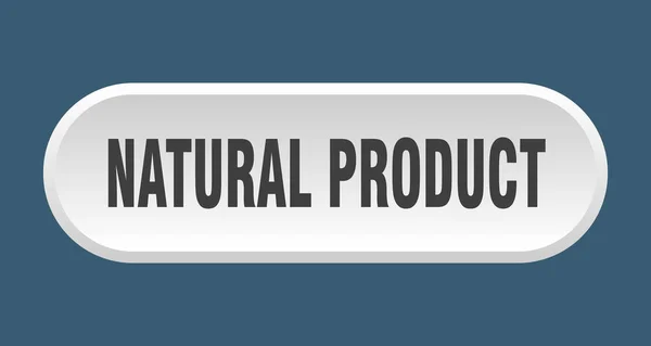 天然产品按钮。天然产品圆形白色标志。天然产品 — 图库矢量图片