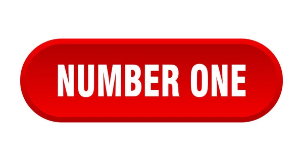 Number one button. number one rounded red sign. number one — Stock Vector