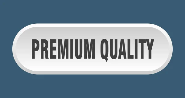 Premium-Qualität-Taste. Premium-Qualität abgerundetes weißes Schild. Premiumqualität — Stockvektor