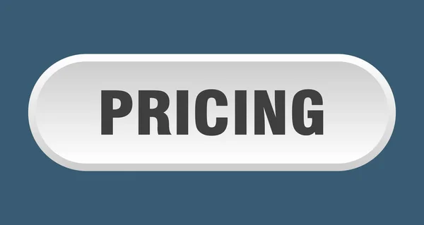 Pricing button. pricing rounded white sign. pricing — Stock Vector