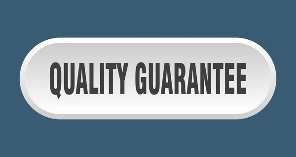 Qualitätsgarantie-Knopf. Qualitätsgarantie abgerundetes weißes Schild. Qualitätsgarantie — Stockvektor