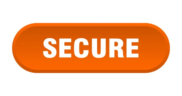 Secure button. secure rounded orange sign. secure — Stock Vector