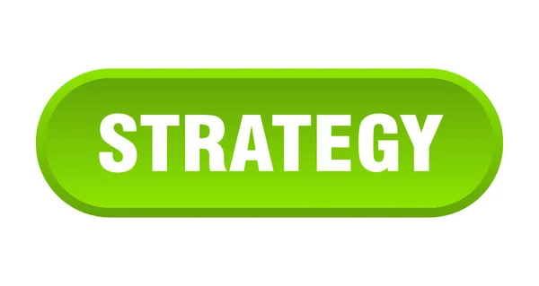 Strategie-Knopf. Strategie abgerundetes grünes Zeichen. Strategie — Stockvektor
