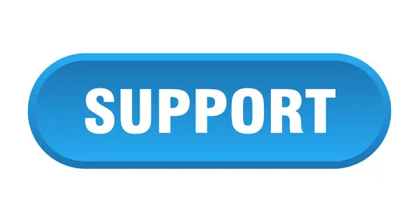 Bouton de support. support arrondi signe bleu. soutien — Image vectorielle