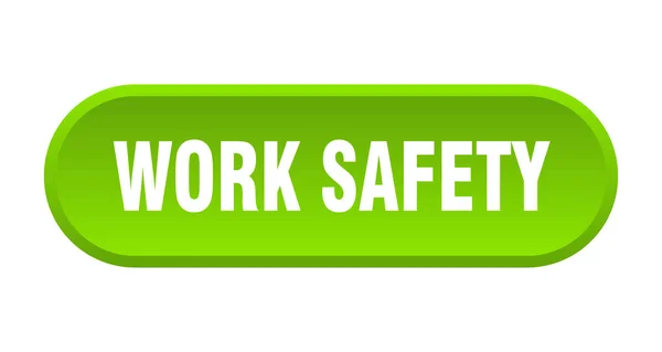 Work safety button. work safety rounded green sign. work safety — Stock Vector
