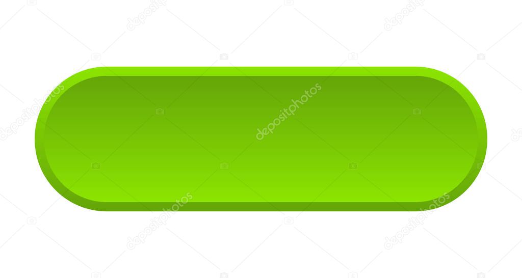 blank button. blank rounded green sign. blank