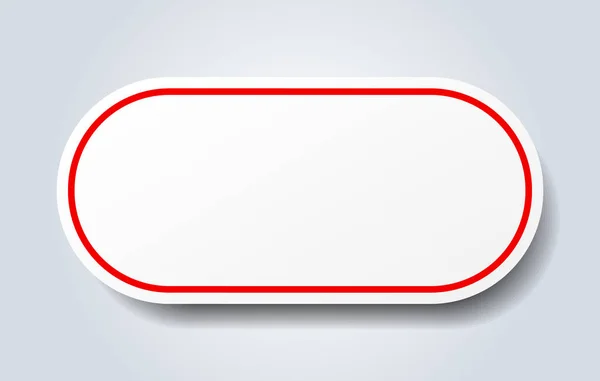 Blank sign. blank rounded red sticker. blank — Stock Vector