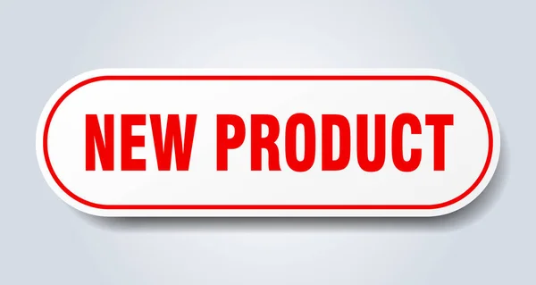 Novo sinal de produto. novo produto arredondado adesivo vermelho. novo produto — Vetor de Stock