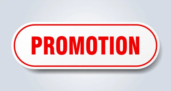 Segno di promozione. promozione arrotondato adesivo rosso. promozione — Vettoriale Stock