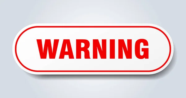 Предупреждающий знак. предупреждающий круглый красный стикер. предупреждение — стоковый вектор