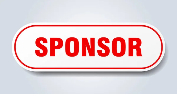 Signe du sponsor. sponsor autocollant rouge arrondi. sponsor — Image vectorielle