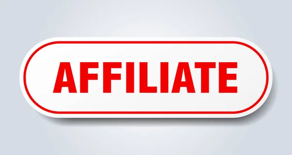Affiliate sign. affiliate rounded red sticker. affiliate — Stock Vector