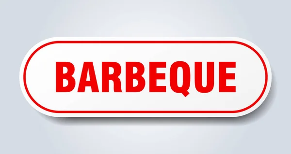 Signe du barbecue. autocollant rouge arrondi barbecue. barbecue — Image vectorielle