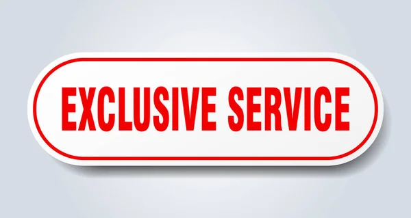 Znak exkluzivní služby. červený štítek s výhradním servisem. výhradní služba — Stockový vektor