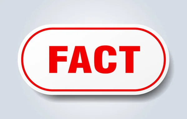 Fact sign. fact rounded red sticker. fact — Stock Vector