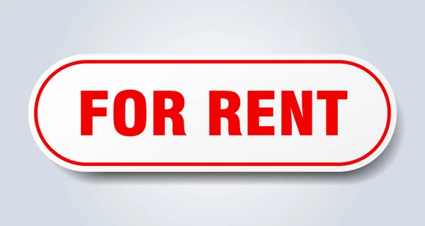For rent sign. for rent rounded red sticker. for rent — Stock Vector