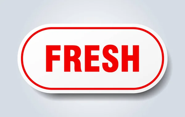 Fresh sign. fresh rounded red sticker. fresh — Stock Vector