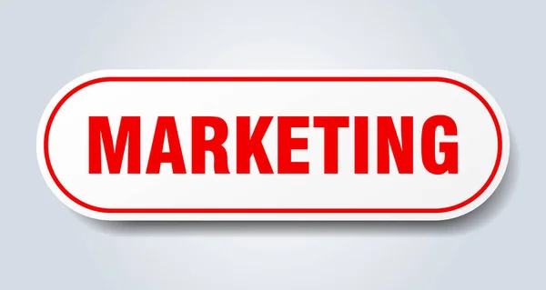 Σήμα μάρκετινγκ. μάρκετινγκ στρογγυλεμένο κόκκινο αυτοκόλλητο. Μάρκετινγκ — Διανυσματικό Αρχείο