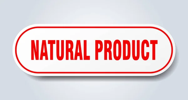 Naturprodukt-Zeichen. Naturprodukt abgerundeten roten Aufkleber. Naturprodukt — Stockvektor