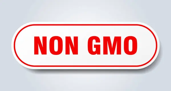 Non gmo sign. non gmo rounded red sticker. non gmo — Stock Vector