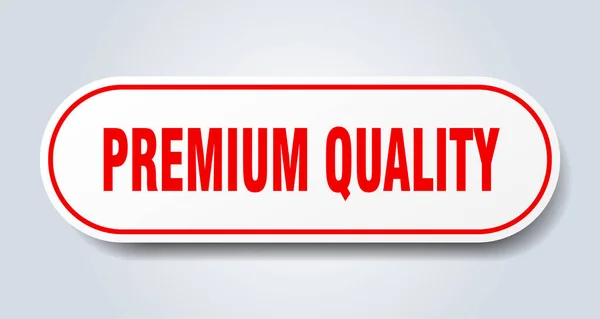 Segno di qualità premium. qualità premium arrotondato adesivo rosso. qualità premium — Vettoriale Stock