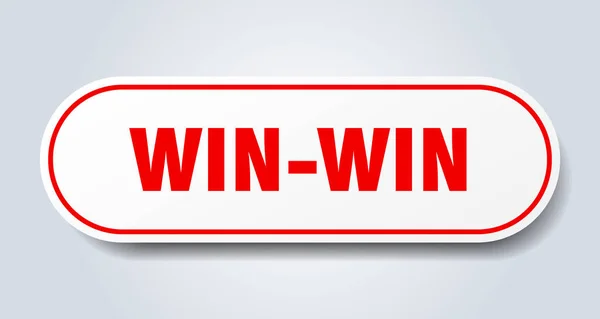 Win-win sign. win-win rounded red sticker. win-win — Stock Vector