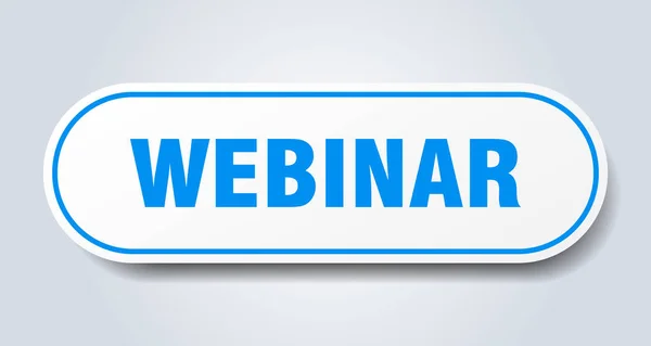 Webinar-Zeichen. Webinar gerundeter blauer Aufkleber. Webinar — Stockvektor