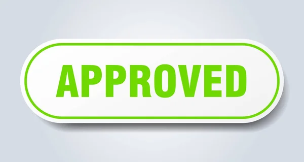 Approved sign. approved rounded green sticker. approved — Stock Vector