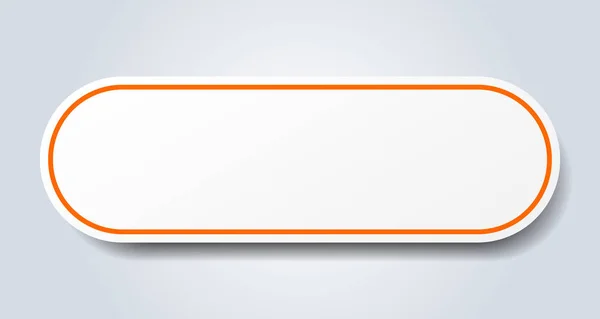 Blank sign. blank rounded orange sticker. blank — Stock Vector
