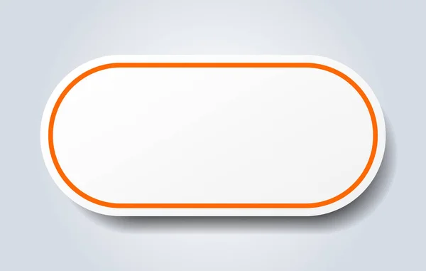 Blank sign. blank rounded orange sticker. blank — Stock Vector