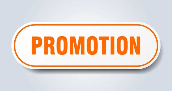 Segno di promozione. promozione arrotondato adesivo arancione. promozione — Vettoriale Stock