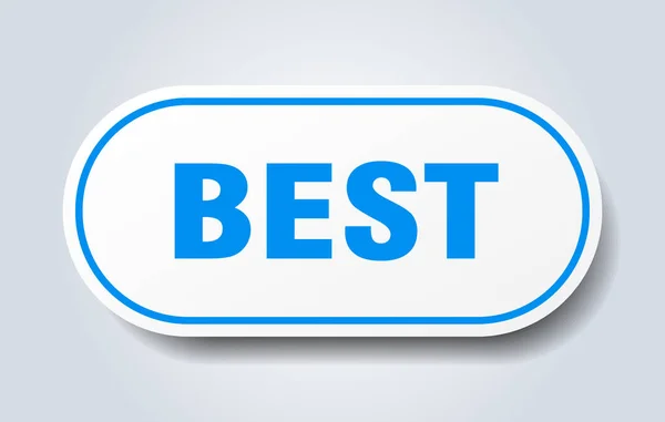 Beste teken. beste ronde blauwe sticker. Beste — Stockvector