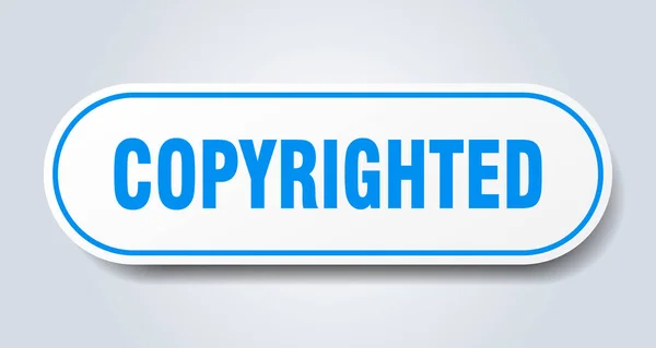 Copyrighted sign. copyrighted rounded blue sticker. copyrighted — Stock Vector