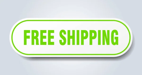 Free shipping sign. free shipping rounded green sticker. free shipping — Stock Vector