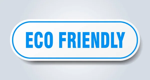 Eco vriendelijke teken. eco vriendelijke ronde blauwe sticker. Eco friendly — Stockvector