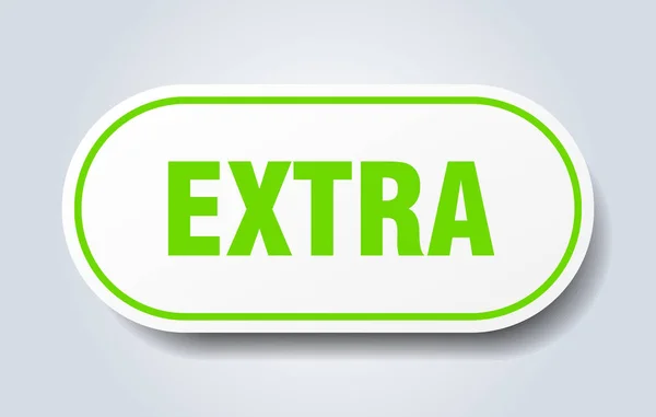 Extra sign. extra rounded green sticker. extra — Stock Vector