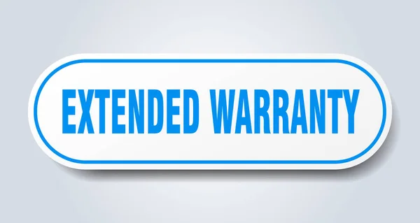 Extended warranty sign. extended warranty rounded blue sticker. extended warranty — Stock Vector