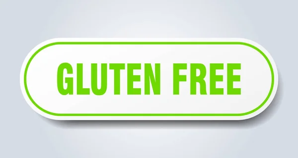 Gluten free sign. gluten free rounded green sticker. gluten free — Stock Vector