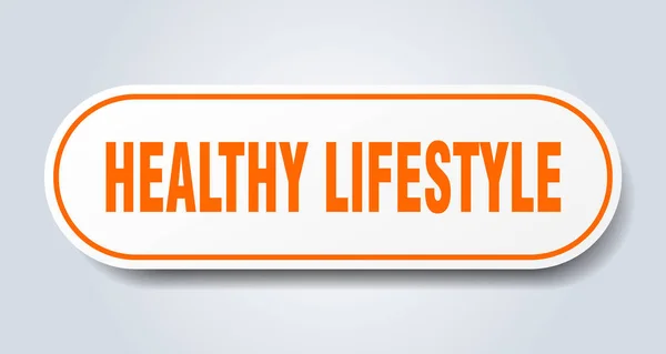 Healthy lifestyle sign. healthy lifestyle rounded orange sticker. healthy lifestyle — Stock Vector