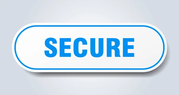 Secure sign. secure rounded blue sticker. secure — Stock Vector