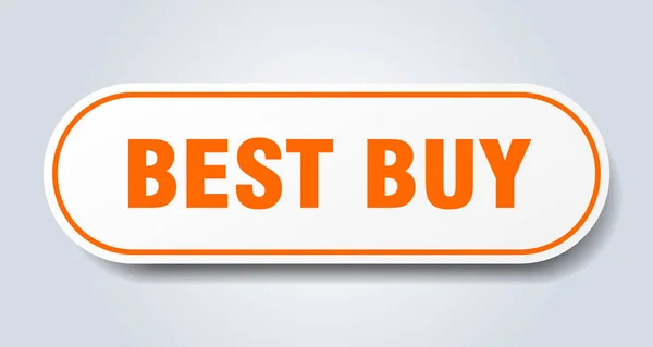 Miglior segno di acquisto. meglio acquistare arrotondato adesivo arancione. acquisto migliore — Vettoriale Stock