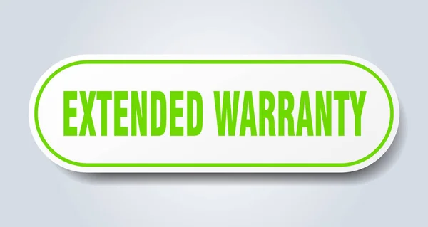 Extended warranty sign. extended warranty rounded green sticker. extended warranty — Stock Vector