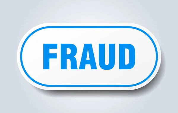Fraud sign. fraud rounded blue sticker. fraud — Stock Vector