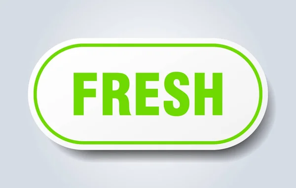 Fresh sign. fresh rounded green sticker. fresh — Stock Vector