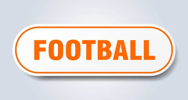 Panneau de football. autocollant orange rond de football. football — Image vectorielle