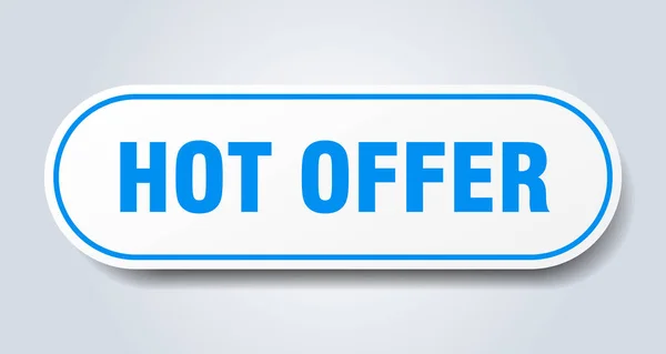 Hot offer sign. hot offer rounded blue sticker. hot offer — Stock Vector