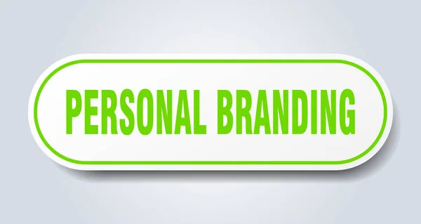 Segno personale di branding. personal branding arrotondato adesivo verde. branding personale — Vettoriale Stock