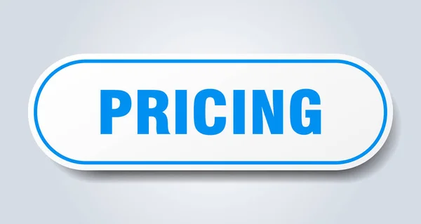 Ценовой знак. ценообразование округлый синий наклейка. ценообразование — стоковый вектор