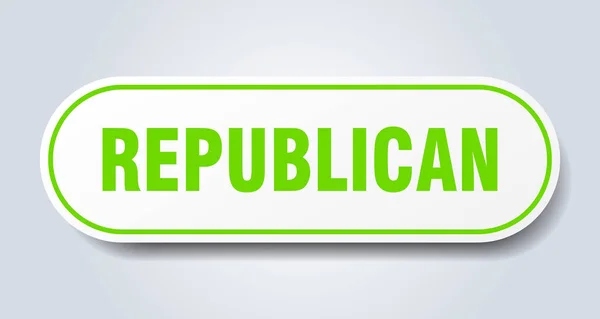 Republikany podpisać. republikan zaokrąglone zielone naklejki. Republikańskiej — Wektor stockowy